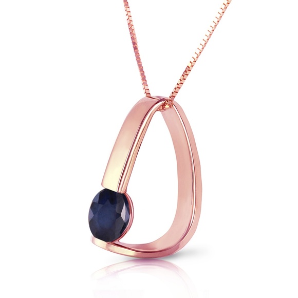 GOLD MODERN NECKLACE WITH NATURAL SAPPHIRE